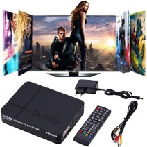 DVB-T2 방송 TV 튜너 박스 지상 리시버 1080P HD 디지털 PVR K2 MPEG-2/4 H.264 지지대 리모컨 포함, 02 EU