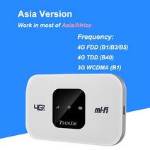 lte 라우터 와이파이 공유기 고속 모뎀 포켓 핫스팟 휴대용 여행 파트너 잠금 해제, 아시아 버전