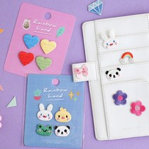 레인보우 랜드 파스텔 동물 소품 와펜 패션 패치 열스티커 가방 브로치 자수, 01 : 사랑