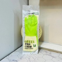 그린 투컬러 고무장갑 M, 상세페이지 참조