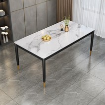 아우스 KC 6인용 4인용식탁세트 대리석무늬 강화유리식탁 세트 모던식탁의자 북유럽풍식탁 다이닝테이블 식탁세트의자, 식탁단품130x80cm