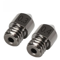 Keepang mk7 mk8 노즐 슈퍼 하드 스틸 몰드 스틸 부식 방지 압출기 나사산 1.75mm ender3 pro 용 3d 프린터 노즐, 0.2mm, 2pcs MK8 노즐