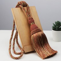 테이프공 만들기1PC 폴 리 에스테 르 술 Tiebacks 커튼 홀더 수 제 장식 밧줄 매달려 공 거실 Accessori, 02 Orange