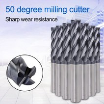 밀링 커터 정밀 가공 ZGT 공구 초경 엔드 밀 HRC50 4 플루트 1mm m 4mm 5mm 6mm 8mm 10mm Cnc 금속 합금 목재, 5x6Dx50L