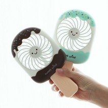 아이스크림 선풍기 미니선풍기 저소음 휴대용선풍기, 아이스크림선풍기, 핑크