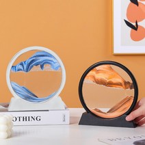 모래멍 샌드아트 액자 모래시계 7인치, 샌드아트 7인치(블랙프레임-블랙)