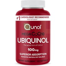코큐텐 코엔자임 유비퀴놀 CoQ10 100mg 소프트젤 쿠놀 메가 - 한 흡수력 심장 건강을 위한 활성 형태의 Q10 4개월 분량 120개, [03] 100개(1팩)