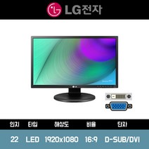 LG전자 사무용 업무용 22인치 FHD 모니터 22MB35P D-SUB DVI 지원