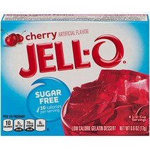 Jell-O Cherry Sugar-Free Gelatin Mix (0.6 oz Box), 1