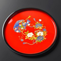 쟁반 트레이 빈티지 가정용 찻잔 플라스틱 원형 일식 칠기 다기, 옵션12