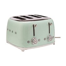Smeg 50s 레트로 4구 토스터기, 파스텔 그린