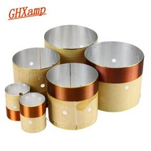 ghxamp 스피커 베이스 보이스 코일 4인치 6.5인치 10인치 18인치 서브우퍼 스피커 수리 8ohm 화이트 알루미늄 사운드 공기 콘센트 2pcs, 35.5mm, 35.5mm