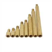 10개 M2 3mm ~ 30mm 남성 여성 황동 라운드 Knurl 스터드 PCB 마더 보드 스탠드 오프 스페이서 중공 볼트 나사 너트