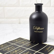 캔들이케아 럭셔리 블랙 디퓨저 스티커 금박