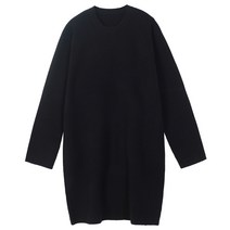 심플니트원피스 JNBY 강남포의 와이드 루즈핏 라운드넥 풀오버 후드 미드 롱니트원피스 여성 5IA 2679448595