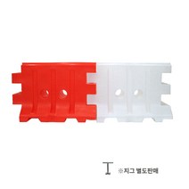 [신도산업] 중형 방호벽 적색 백색 2구 부속품, 중형방호벽 적색 2구