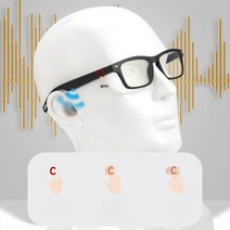 블루투스안경 골전도 스마트안경 무선 선글라스 이어폰, 업그레이드모델-KY02골드프레임편광 [스마트터