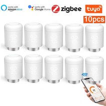 Tuya Zigbee 온도 조절 라디에이터 밸브 지능형 무선 휴대폰 앱 제어 알렉사 구글 홈과 호환 가능, 10 10pcs Thermostat
