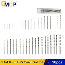 드러멜 드라멜 찌선반 10pcs 0.3-4.0mm hss 트위스트 드릴 비트 세트 dremel 회전 도구 스트레이트 생크 미니 드릴 비트 세트 손 도구, 10개 2.0mm, 10개