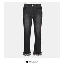 인디고뱅크 탄성 W 밑단수술컷팅 세미부츠컷 (8부) 여성 청바지