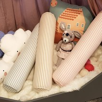 리틀클라우드 유아바디필로우 아기죽부인 애착베개 아기롱쿠션 유아롱쿠션 원형롱쿠션 롱쿠션 바디필로우, 모던스트라이프(핑크)