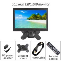 소형 휴대용 포터블 모니터 AV BNC USB HDMI DC 포트가 있는 초소형모니터, 협력사, 10.1 인치 1280x800