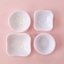 미니어처 화이트 플라스틱 밥그릇 10개입, 밥그릇 4호(J-05-213)