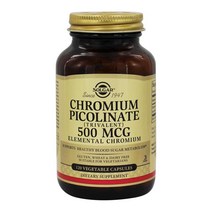 솔가 크롬 피코리네이트 500mcg 120정 (캡슐) Solgar Chromium Picolinate Trivalent 120Vcaps, 1개