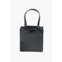 Marge Sherwood 페인트 레더 스퀘어 핸드 가방 위드 숄더 스트랩 R802255/BLACKPATENT