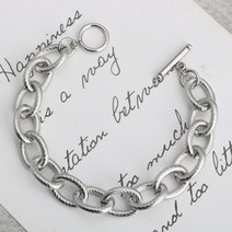 써지컬스틸 커브체인 남녀공용 팔찌(10mm)