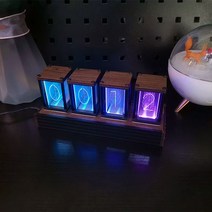 진공관 시계 전자 탁상 닉시 앤틱 탁상 무소음 LED RGB 시계, 네 자리 시계 반제품