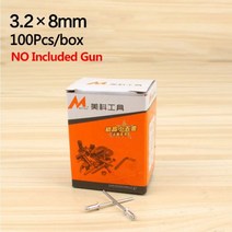 전기 리벳 너트 건 또는 100Pcs 3.2mm 별도의 드릴에 대한 무선 도구 드릴 어댑터를 선택하십시오, 3.2x8 Rivet, CHINA
