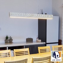 LED 우드 원목 조명 인테리어 6인 식탁등 펜던트 식탁 주방, 오렌지_4000k(아이보리)_블랙(380x55xh27)