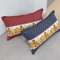 쭈앙 등쿠션 대쿠션커버 헤드쿠션 등받이쿠션 커버 옥스포드 순면 다리쿠션, 샤링곰네이비