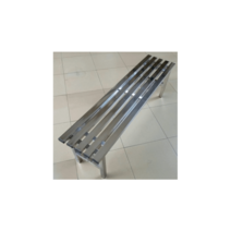 야외 스테인리스 벤치 실내 의자 병원 카페 헬스장, 길이120x폭35x높이45cm - 304 스텐