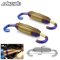 요시무라머플러 호환 2pcs 60mm 오토바이 배기 중간 파이프 스프링 akrapovic 화살표 yoshimura sc 프로젝트에 대 한 스테인레스 스틸 다채로운 bluing, 없음