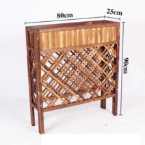 울타리 가림막 칸막이 가벽 파티션 펜스 공간분리 야외 화분 베란다, 브라운 가로 800 높이 900 세로 250mm