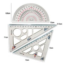 [NATURI] 삼각자 각도기 세트 삼각자2개+각도기 SH 10제도용 기 자 판 세트 용 N T : 245A4B+806