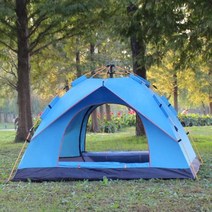 3-4 명 팝업 텐트 오픈 텐트 던지기 야외 캠핑 하이킹 자동 시즌 텐트 스피드 오픈 패밀리 비치 넓은 공간, 푸른, 협력사