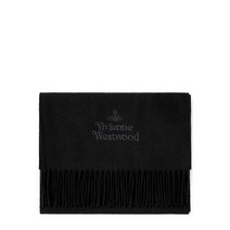 비비안웨스트우드 22FW 블랙 자수 로고 울 머플러 81030007 W001Z N401