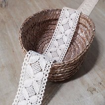 텍스월드 토션양면레이스(면100% 네추럴베이지 폭4cm)[RT137]