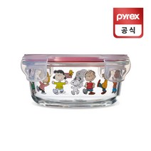 코렐 파이렉스 스누피 4면밀폐용기 원형 380ml