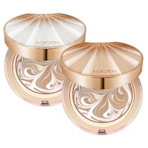 에이지20s 팩트 HG 에센스 커버 팩트 21호 라이트베이지 오로라 골드 에디션 본품 리필 에이지투웨니스, 본품+리필
