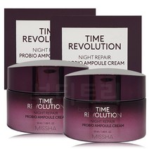 [2입기획] 미샤 타임레볼루션 나이트리페어 프로바이오 앰플 압축 크림, 50ml, 2개