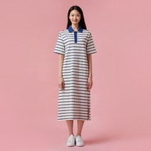 [JAJU/자주] 여 BETTER 코튼 카라 5부 원피스_오프 화이트
