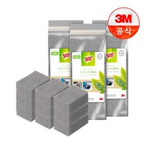 [3M]일회용 원데이 그린수세미 플러스 강력세척 리필 30입 3개(총 90입), 3개, 30매