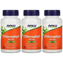 Now Foods 클로로필 100mg 캡슐, 100mg 90캡슐 3개