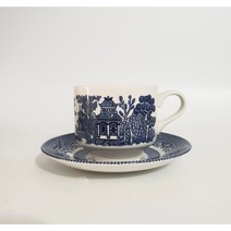 [컨디션할인] 존슨 브라더스 블루 윌로우 찻잔 빈티지, A