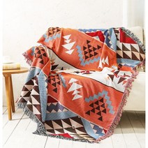 보헤미안 격자 무늬 소파 침대 장식 담요 야외 캠핑 담요 커버 술, 180x230cm, CHINA, Type 14