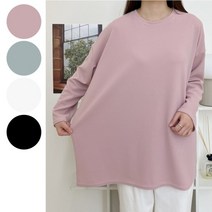 여성 오버핏 긴팔 티셔츠 기본 루즈핏 빅사이즈 여자 면 스판 긴팔티 맨투맨 박스티 롱티셔츠 기본티